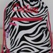 Zebra and Pink Drawstring Backpack Cinch Sack Bookbag Camp Bag Girls Monogrammed Personalized Tote