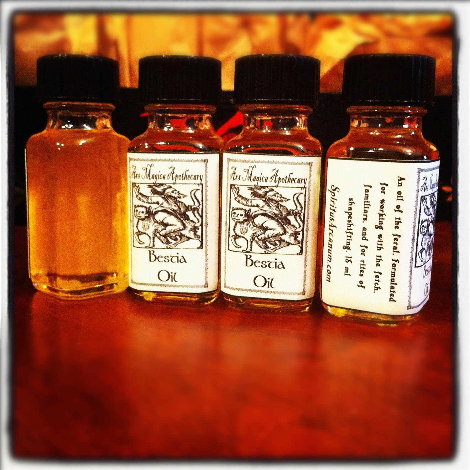 Bestia Oil - Shapeshifting - Ritual - Occult - Witchcraft - Wicca - Magic - Familiar - Totem - Animal