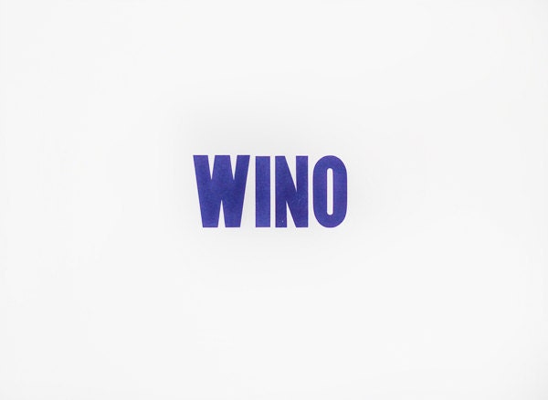 Wino 18 by 24 Letterpress Poster