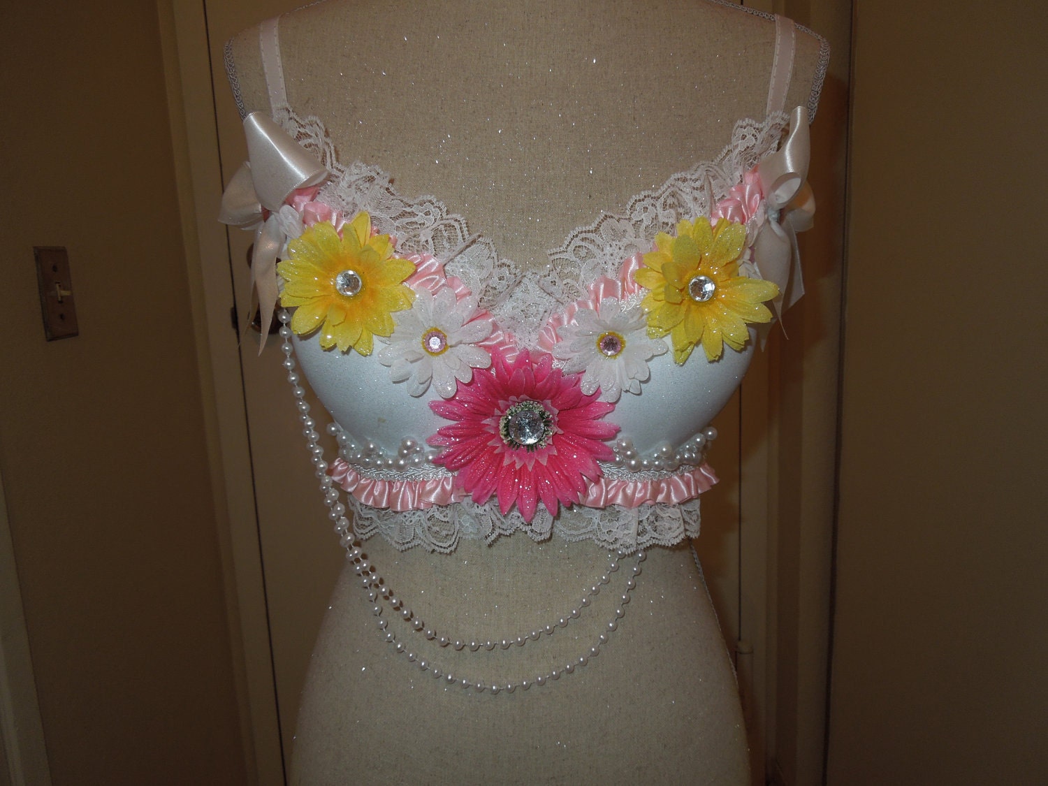 ON HOLD - Christine: 34B push up Daisy Bra