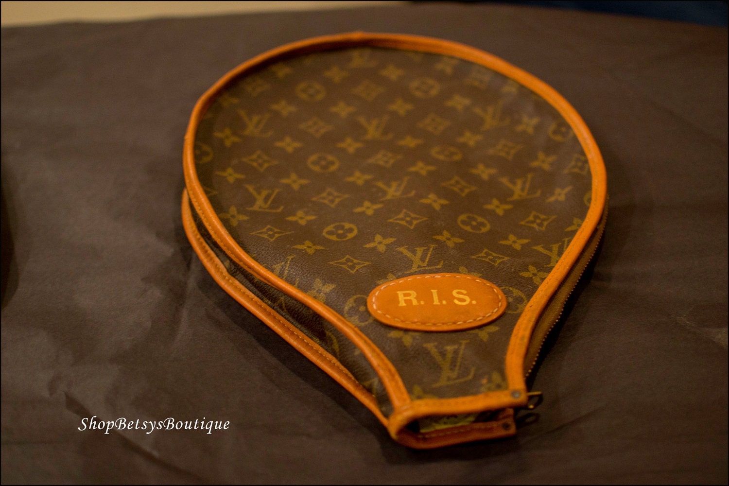 SALE 1970s Louis Vuitton monogram tennis racket case