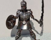 Hand Made SPARTAN Warrior 7 Inches  Recycled Scrap Metal