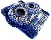 Shades of Blue Crochet Cuff