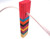 PAINTED WOOD NECKLACE Peruvian Jewelry