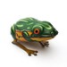 Vintage German Tin Frog, Wind Up Toy, 1940s Made in US Zone Germany