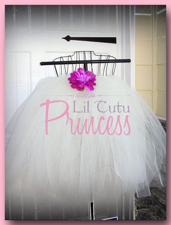 Violet - Tutu Dress - Flower Girl Dress - Ivory Tutu Dress with Violet Purple Silk Dahlias - Available in Infant, Toddler to Girl Sizes