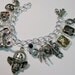 Old West Tombstone HoeDown Charm Bracelet Rodeo Skeles Floating skulls HangedMan