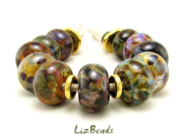 SRA Handcrafted Artisan Lampwork Beads - Orphans/Singles - Set D