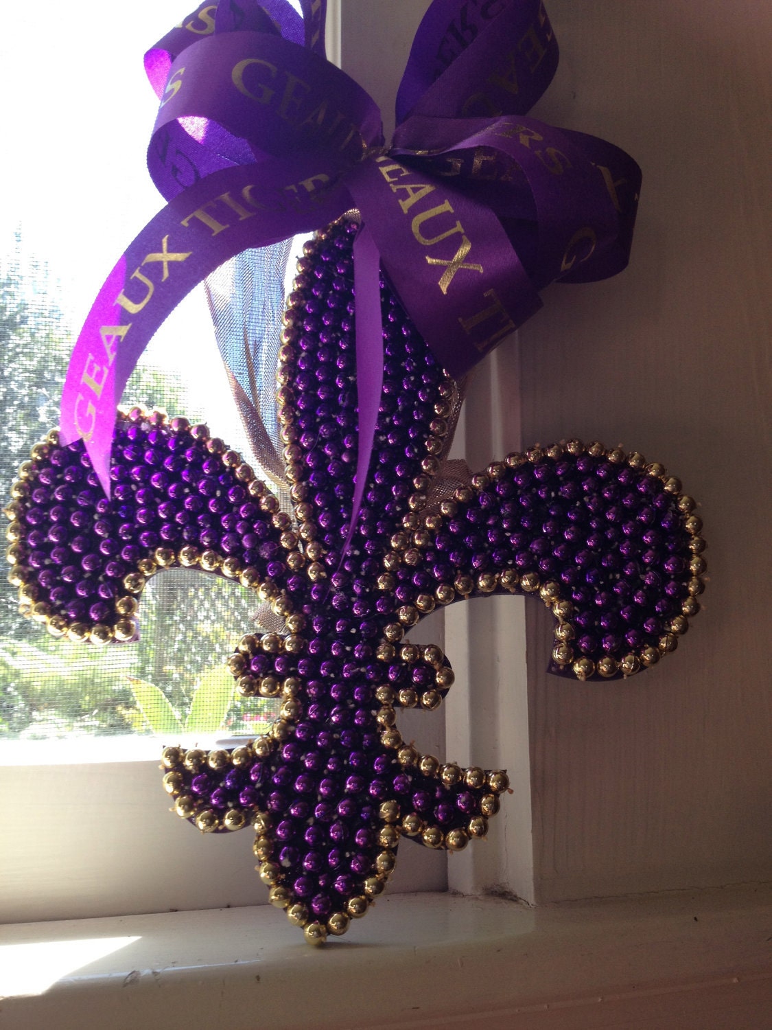 Small LSU Fleur De Lis Decoration