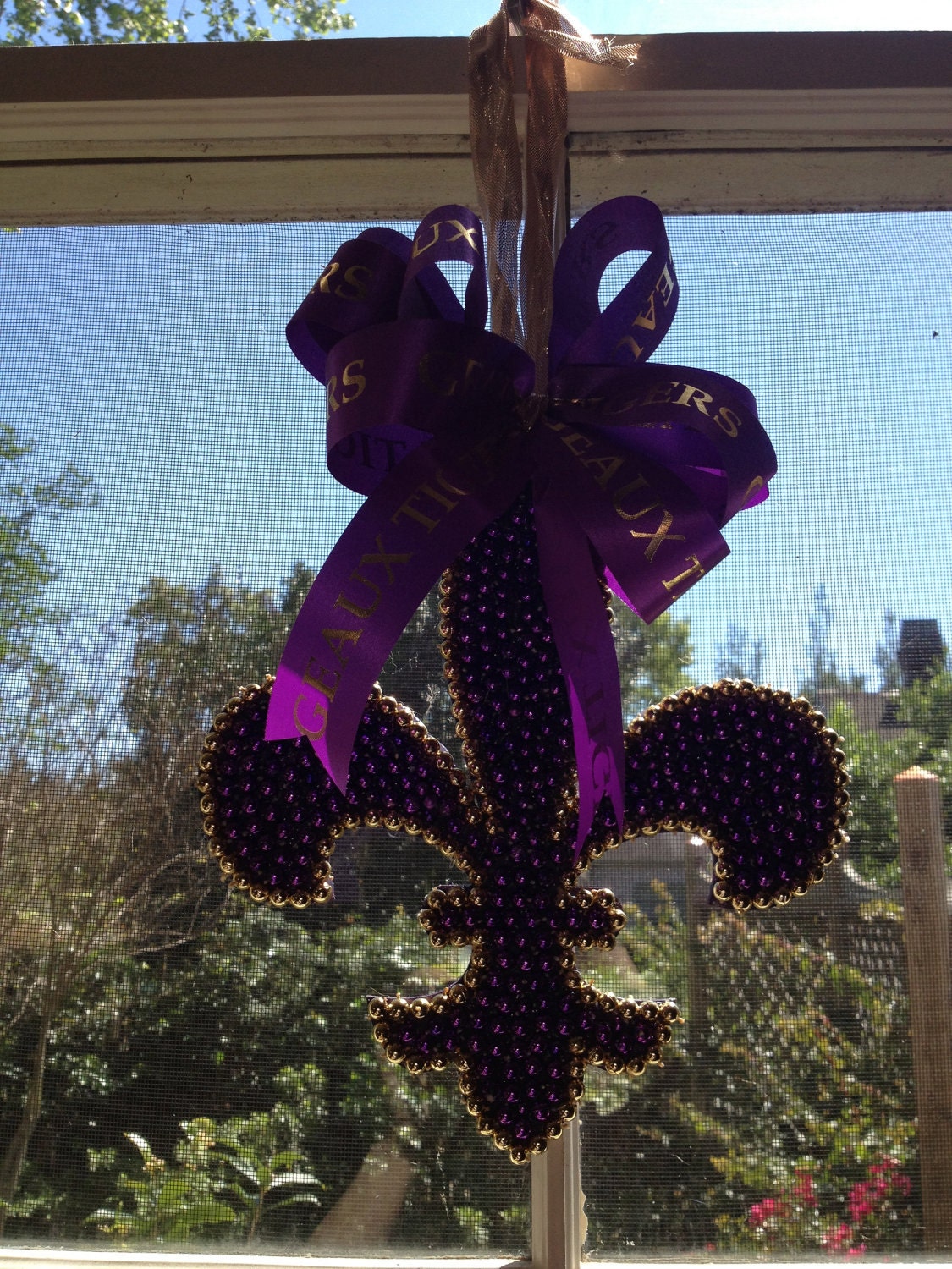 Small LSU Fleur De Lis Decoration