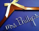 WEEKEND SALE. Personalized Bridal Wedding Hanger. Bridal Hanger. Bridal Party. Custome Hanger. Comes With Bow and Rhinestone.