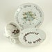 Altered Alice in Wonderland  on Vintage Tea or Coffee Cup  Porcelain Drink Me White Brown Romantic Unique