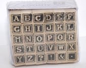 ABC's Upper Case Block Rubber Stamp Set Studio G