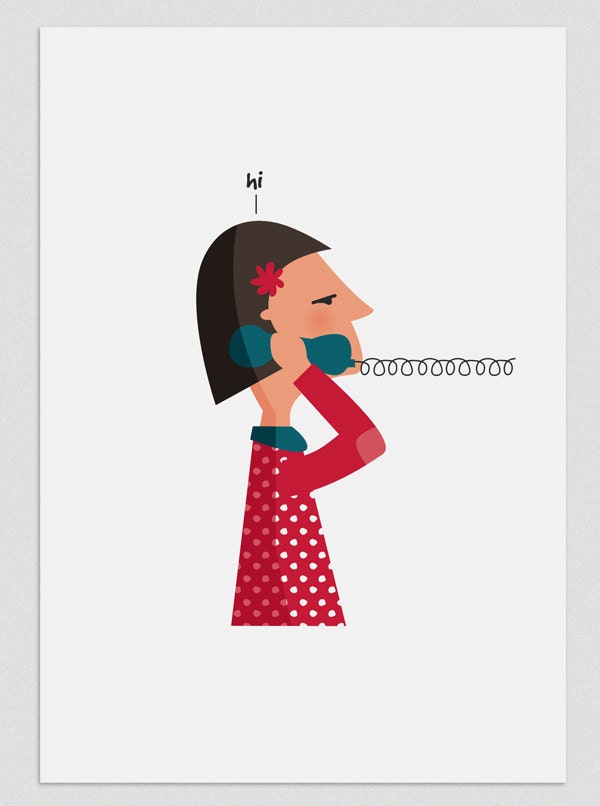 Illustration. Operator in red