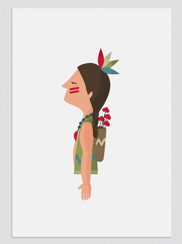 Illustration. The indian in love