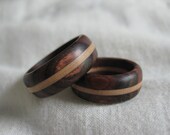 Book Matched Wooden Triple Band Ring - Wood Ring - Wooden Ring - Exotic Wood Ring - Men's Ring - His And Hers