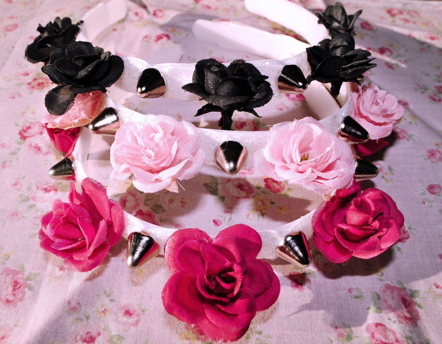 RESERVED for Samantha Death Sheep Flower Headband
