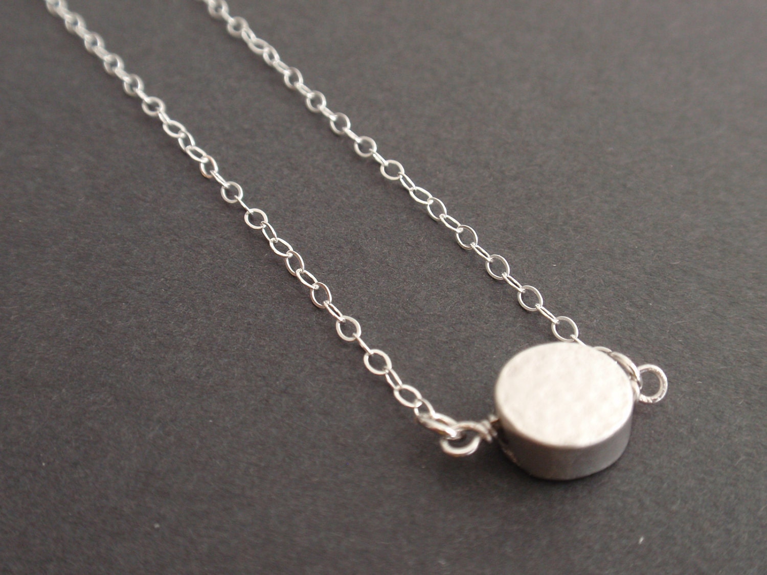 Solo point Sterling silver necklace-simple everyday jewelry