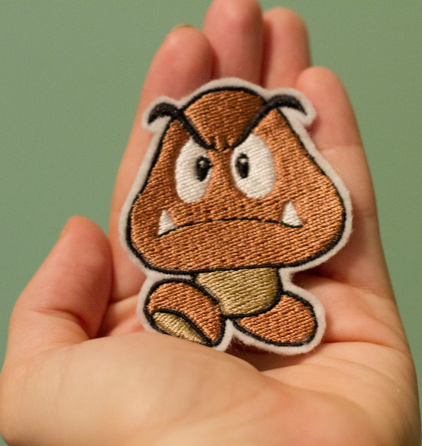 Goomba -- Iron-on Nintendo patch from Super Mario Brothers NES game