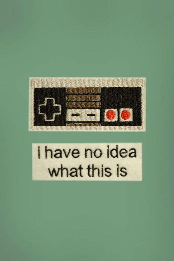 Nintendo Controller -- Nintendo Iron-on Embroidered Patch Set