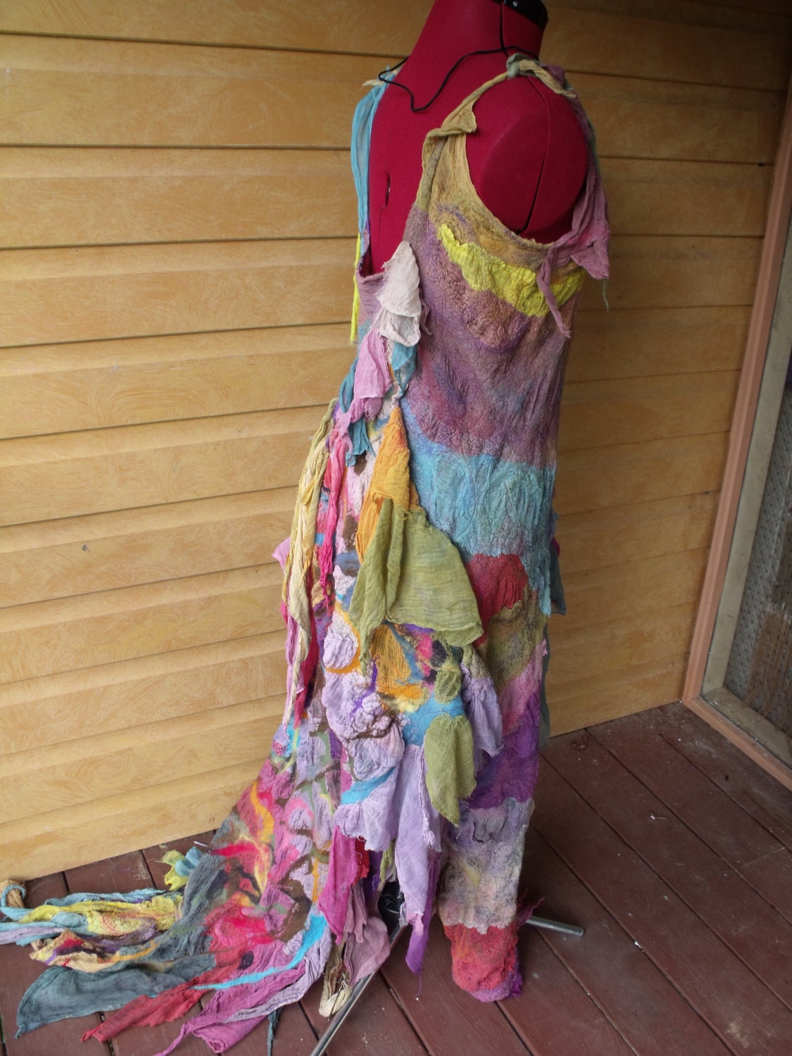 Felted organic dress