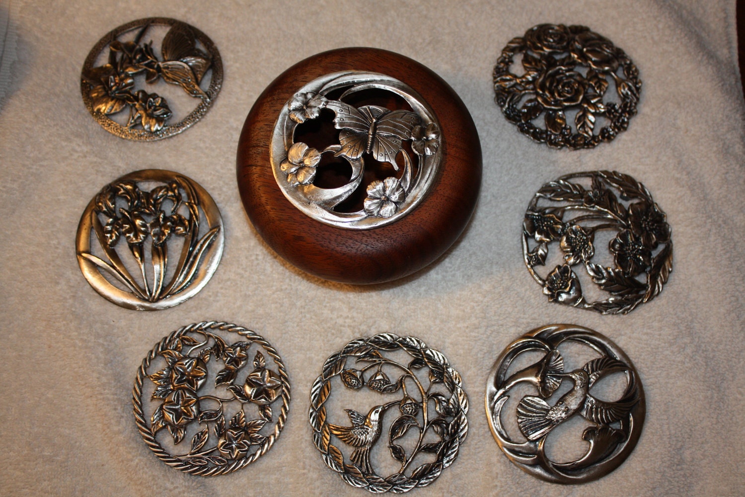 Koa Wood Potpourri Bowl with Pewter lid