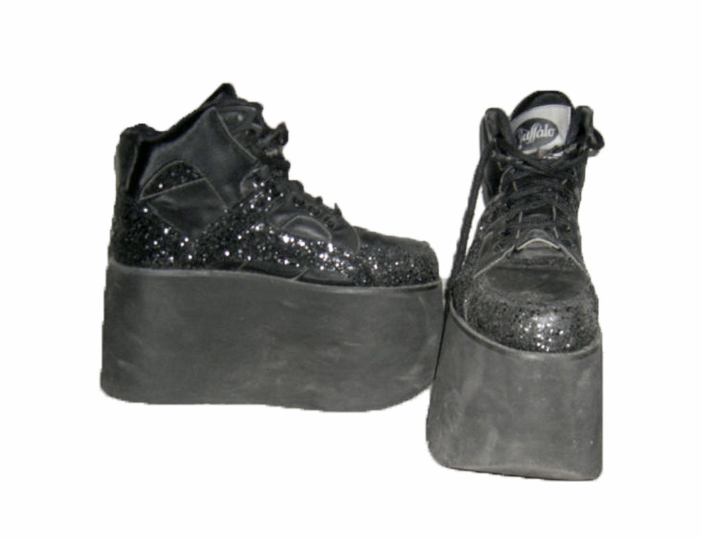 VTG 90s Buffalo Tower platform sneakers with glitter/ by VTG 90s Buffalo Tower platform sneakers with glitter/ by