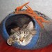 OOAK Cat bed, cat cave "Cat's Hostel",  ,pets bed,hand crafted, Eco friendly