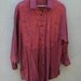 80's 90's Oversized Shimmering Red Rayon Shirt L NEW WAVE