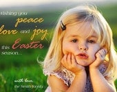 Custom Photo Easter Card - Printable (Wishing you peace...)