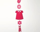 Paper Doll Dress Mobile in Recycled Eco Plastic