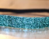 Aqua Sparkle Nonslip Headband - 3/4"