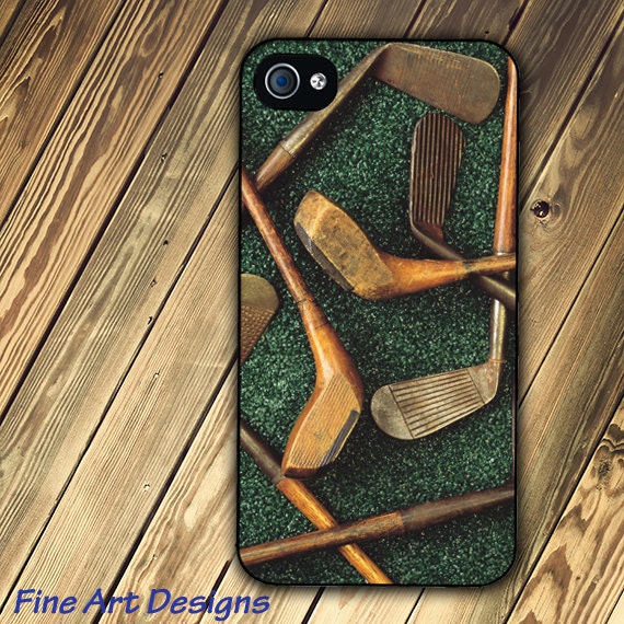 iphone 4 case iphone 4s case iphone 4 cover iphone 4 cover with image of Golf Clubs