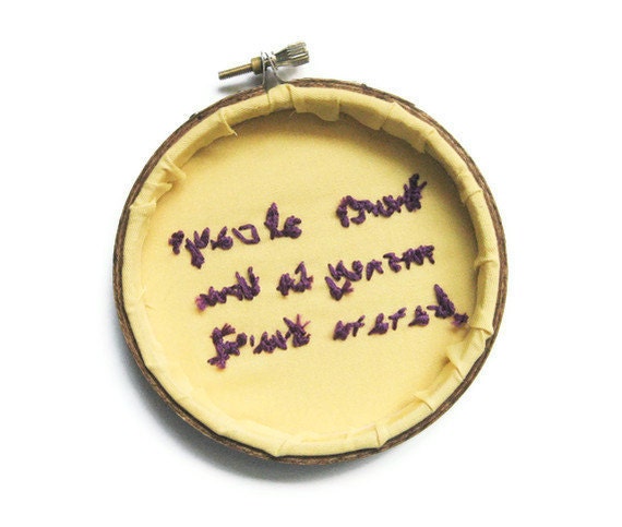 There's Always Money in the Banana Stand : Arrested Development Hand Embroidery Hoop Art - TV Television Quote - Fiber Art Home Decor 4 inch