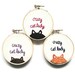 Crazy Cat Lady Embroidery Hoop - Fun Cute Brown Kitty Animal Lover Home Decor or Christmas Holiday Ornament