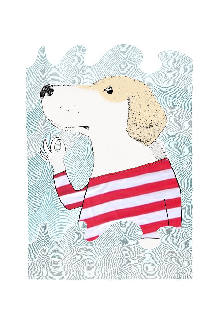 Illustrated dog print Everything's gonna be alright