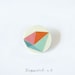 Geometric pastel brooch porcelain jewelry by AtelierGilet - set of 2