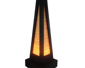 New Design Asian Oriental 17inches Tall Bamboo Bedside Table or Floor or Bedside Wood Paper Light Shades Furniture Home Decor