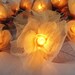 20 White Carnation Flower Fairy STRING LIGHTS Wedding Party Floral Home Decor 3.5m