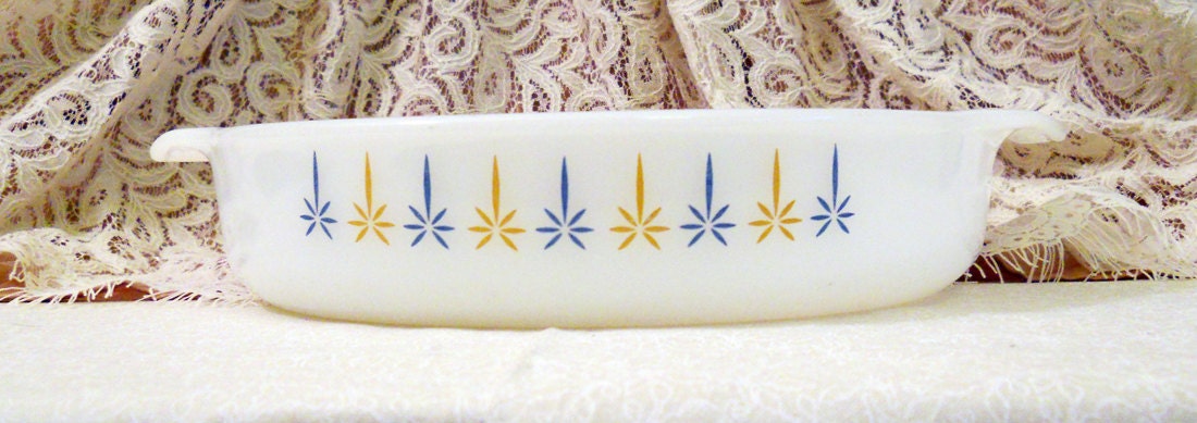 Fire King Candleglow Casserole and Soup Dish Set