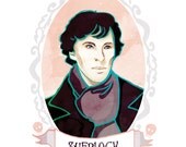 Victorian Portrait Sherlock Holmes Benedict Cumberbatch 4 x 6 Print