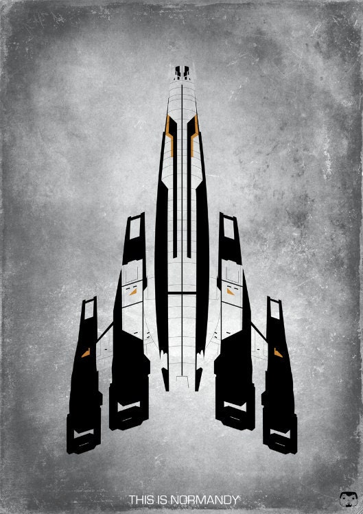 Mass Effect - This Is Normandy Fan Art Ship, 16"x20" Poster