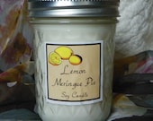Lemon Meringue Pie 8 oz. Jelly Jar Natural Soy Candle by Abigail's on Main