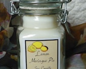 Lemon Meringue Pie Small Apothecary Jar Natural Soy Candle  by Abigail's on Main