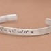 Latitude longitude hand stamped bracelet cuff - Coordinates - customized and personalized