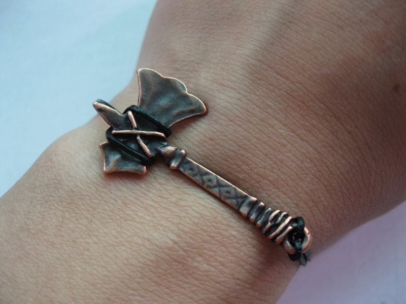 Bracelet-antique copper axe bracelet,hatchet bracelet