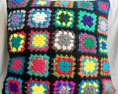 Granny Afghan Square Duck Feather Cushion 46cm / 18"