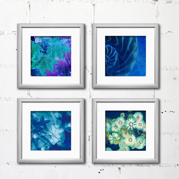 Set of 4, Holiday cards, Blank Greeting Cards