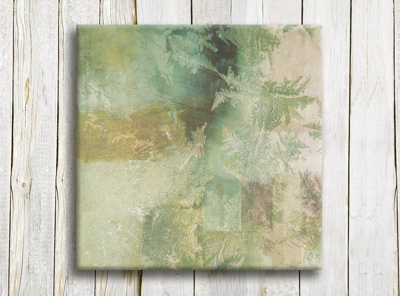 Abstract art, Green art, Canvas art, 12"/12", 30/30 cm