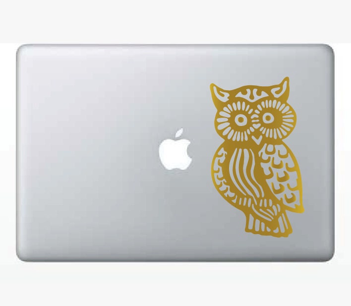 Trippy Owl Laptop Computer Decal - Large
